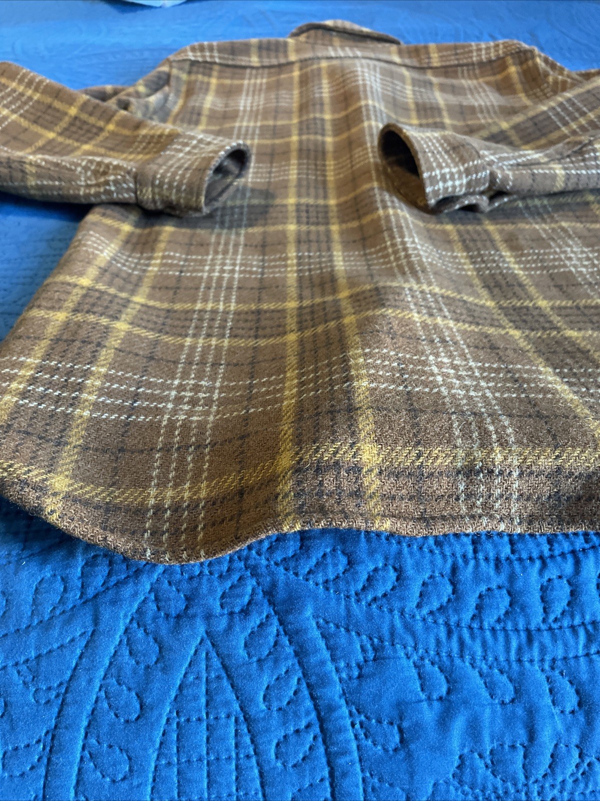 Pendleton Wool Shirt Long Sleeve Medium Gold Brow… - image 23