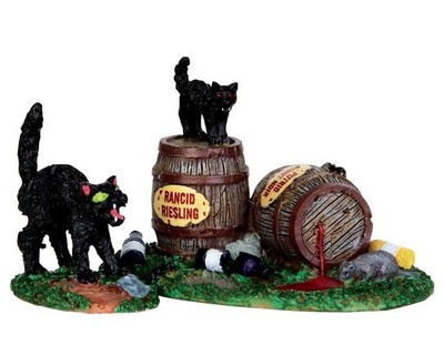 Lemax-34611, HW12, Halloween-Wine Barrels, Spooky Town, Gruseldorf