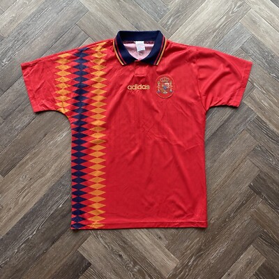adidas Spanien 94/95 Heimshirt in rot Größe M