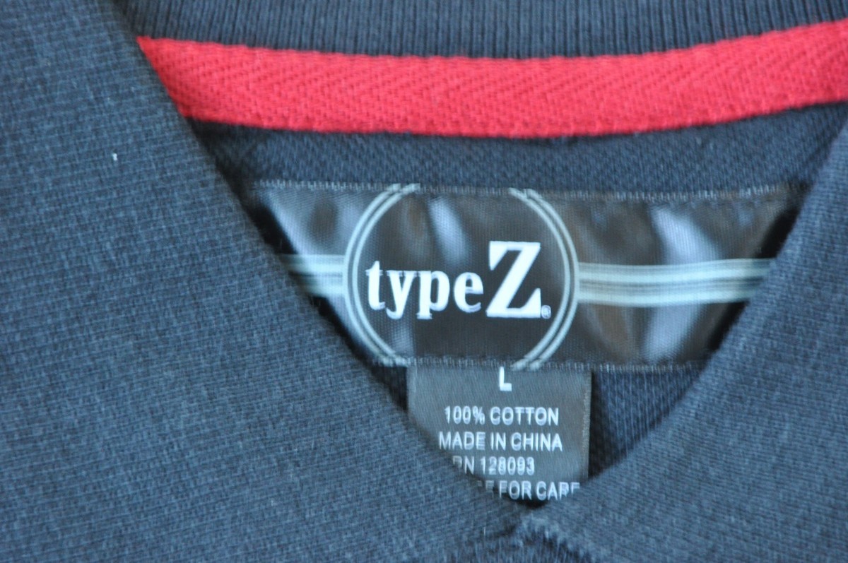 に Type Z Black 100% Cotton Classic Polo Shirt Brand New Size Large