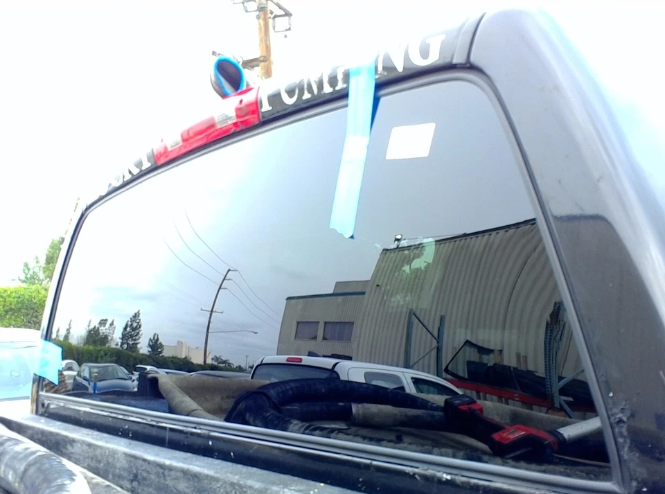 Fit 2002-2008 Dodge Ram Pickup 1500 Rear Window Glass Stationary DarkTinted+Glue - Image 3 of 4