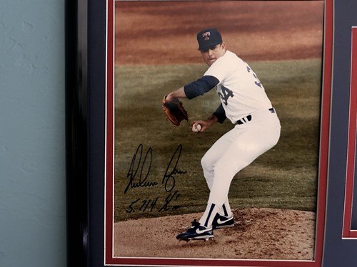 Nolan Ryan 12X16 Matted Autograph 8X10 Photo Rangers HOF K King Inscribe K - Picture 3 of 5