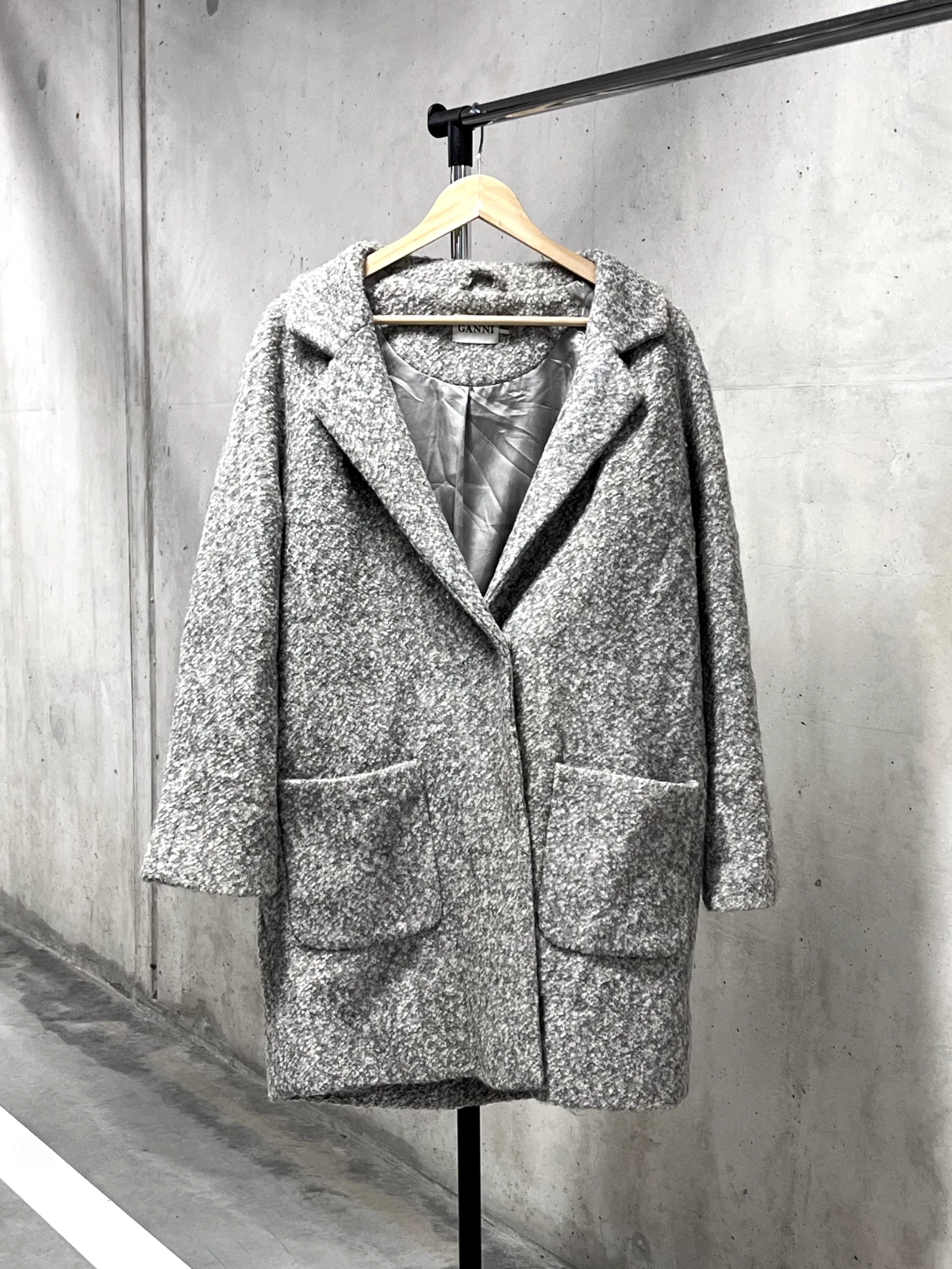 PRADA Cappotto lungo grigio lana Ganni taglia M donna prezzo di listino 600€ Made in Italy