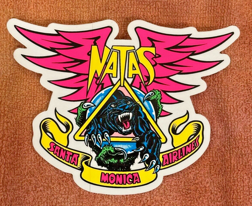 Skateboard Sticker, NATAS, Santa Monica Airlines, schöne Farben, selten sammeln