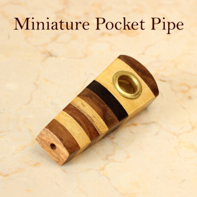 Bee Sting Hand Crafted Mini Pocket Smoking Pipe Premium Wood Pipe