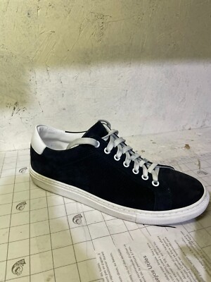 8 By Yoox Sneakers Mens EU 42 Dark Navy Blue White Lace Up Low Top Shoes
