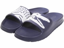Lacoste Men's Croco-2.0 Slides Sandals Navy/White