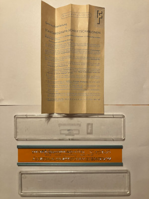 alte original Standardgraph Schriftschablone z.B. Heizungsplanung