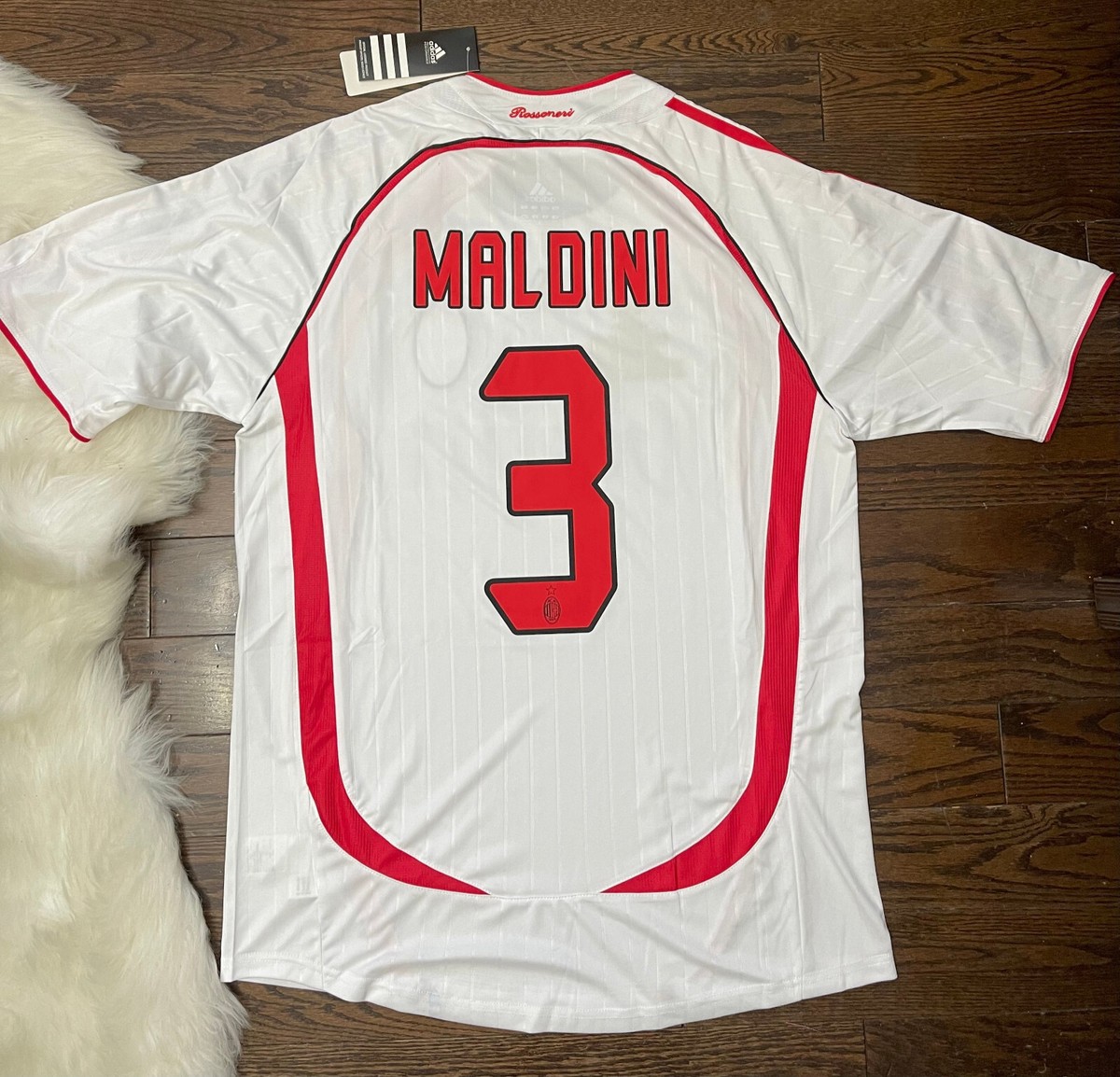【希少レア】00s AC Milan Soccer Shirt Maldini AC Milan 2000 centenary Maldini No 3 AC Milan shirts, AC