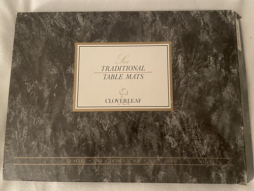 Set Of 6 Cloverleaf Mats Vintage Placemats Multicoloured Boxed - Picture 6 of 9