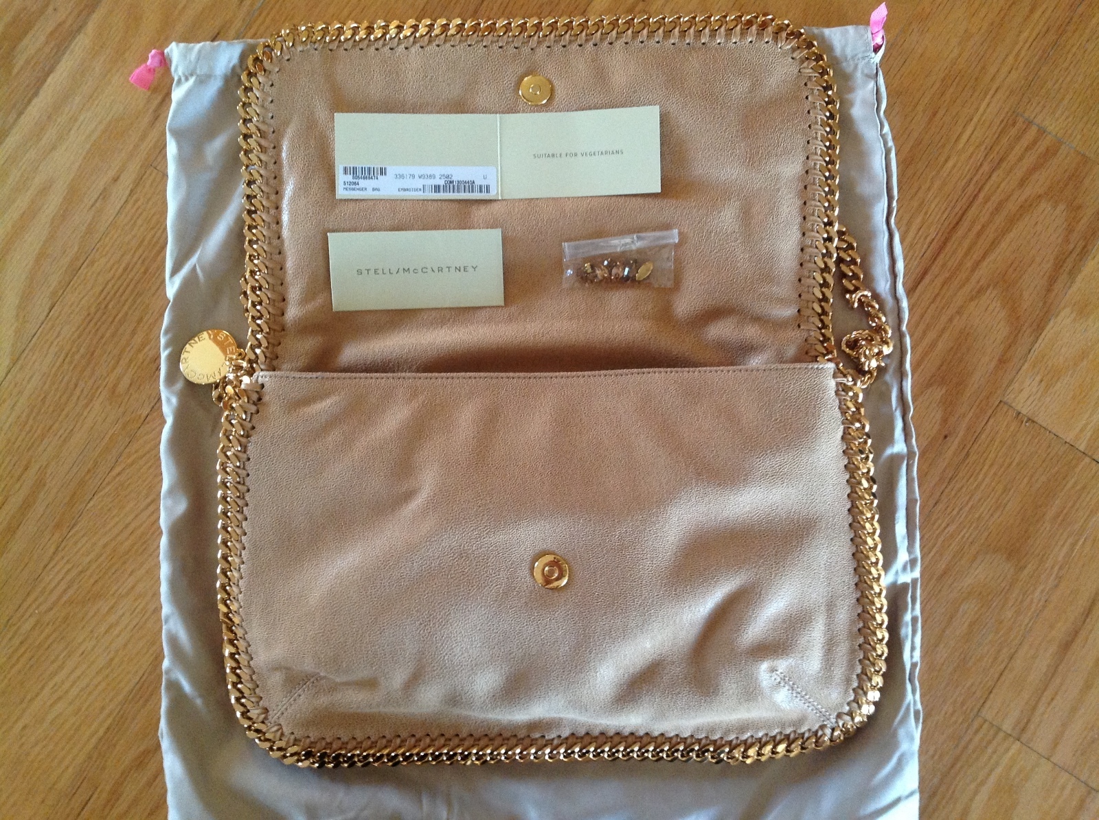 NEW STELLA MCCARTNEY FALABELLA FLAP EMBROIDERY MESSENGER BAG image 3