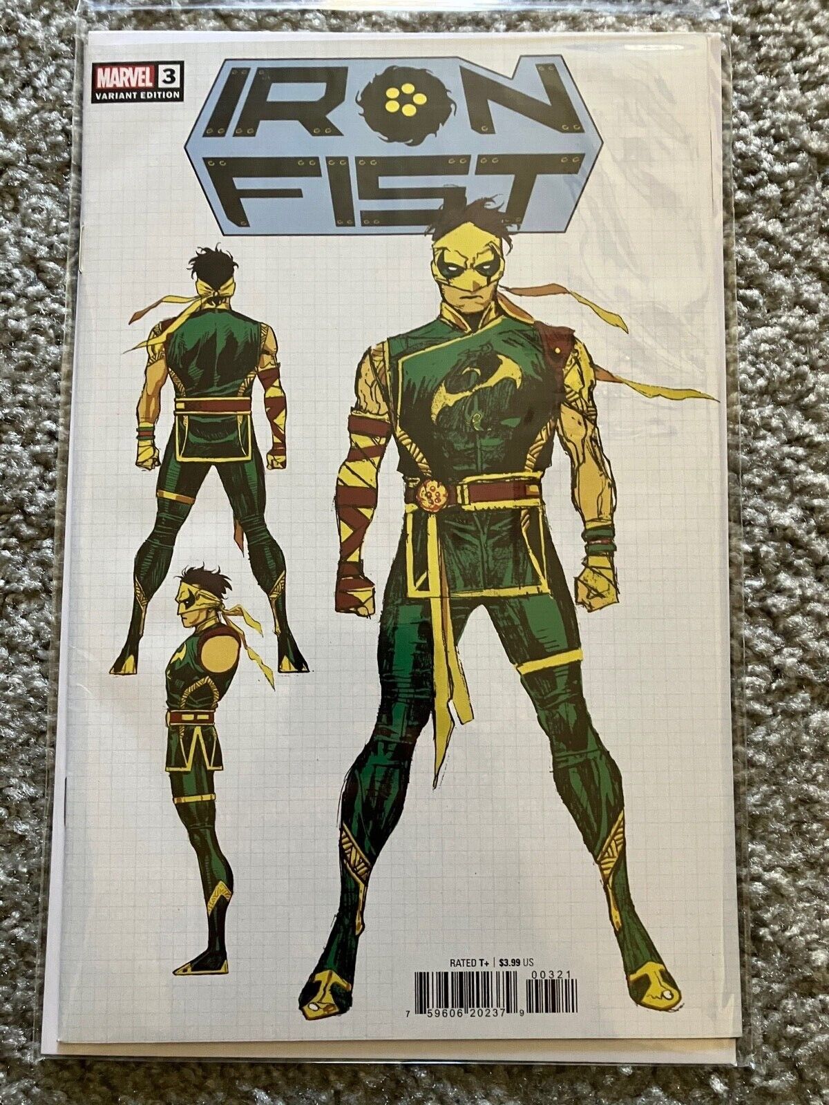 IRON FIST #1 YU VARIANT COVER 1:25 MARVEL COMIC BOOK FEB 2022 NEW SERIES