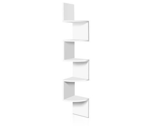 Artiss 5 Tier Corner Wall Shelf - White - Picture 2 of 12