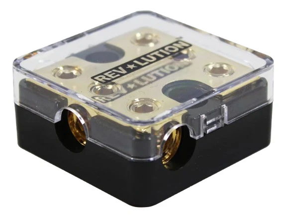 GOLD Ground Distribution Block Three 4 GA Wire Inputs Three 4GA output US - Image 3 of 3