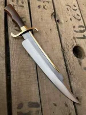 ALAMO MUSSO BOWIE KNIFE HANDMADE D2 TOOL STEEL HUNTING SURVIVAL KNIFE CAMPING