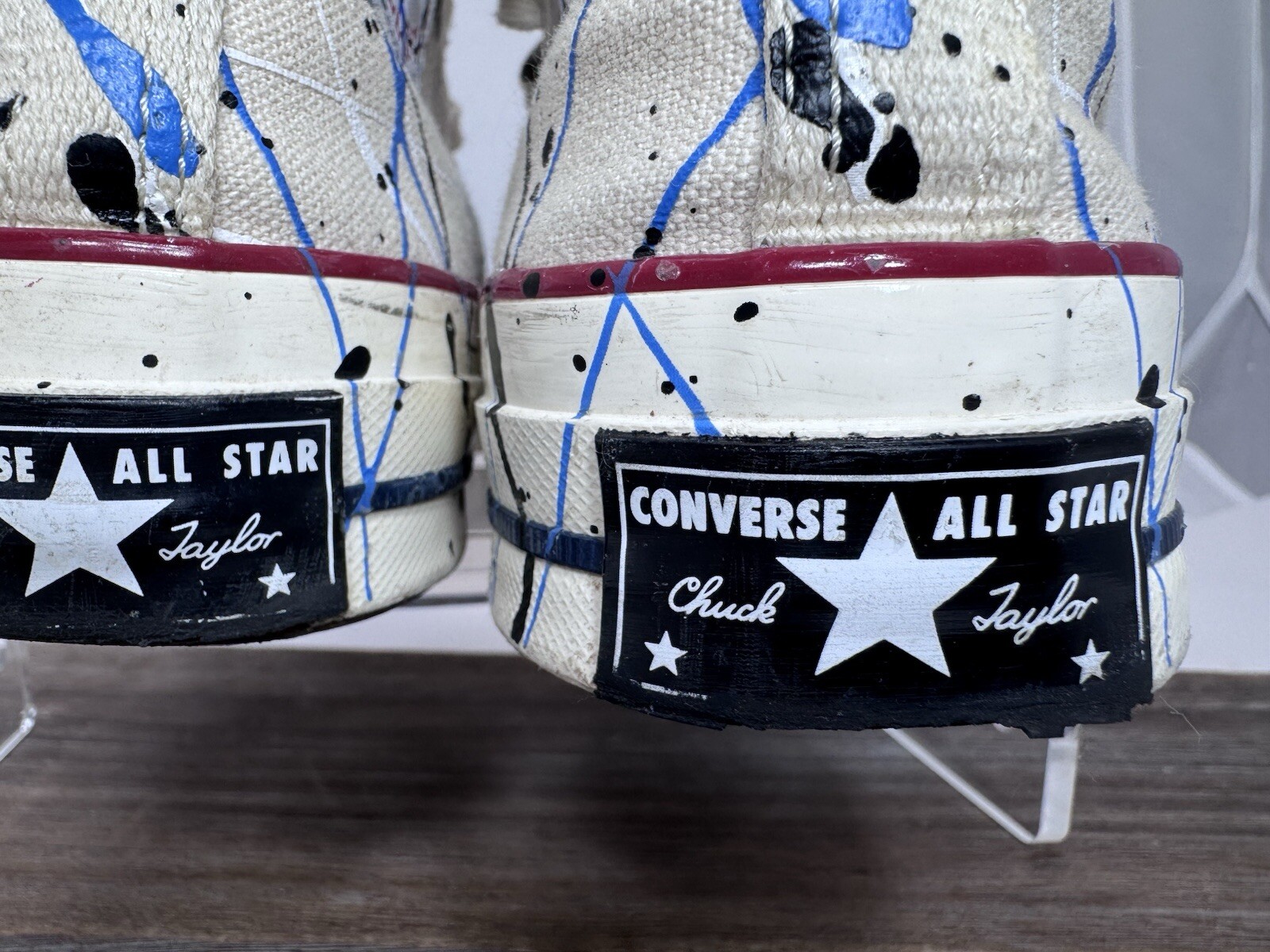 Converse Chuck 70 Hi Paint Splatter Shoes Egret-Digital Blue 170802C M5.5 W7.5 thumbnail 5