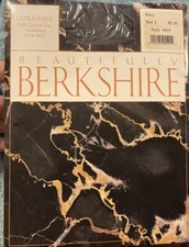 VTG Berkshire Ultra Sheer Control Top Sandal foot Navy Pantyhose Size 2 90s