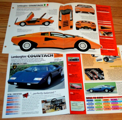1976 LAMBORGHINI COUNTACH LP400 SPECS INFO ORIGINAL POSTER BROCHURE AD 76 LP 400