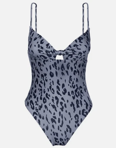 Traje de baño de una pieza con estampado animal ViX by Paula Hermanny Maila Erin - mediano - azul Foto 3 de 4