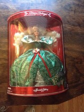 VINTAGE 1995 Happy Holidays Barbie Doll Blonde - Mattel