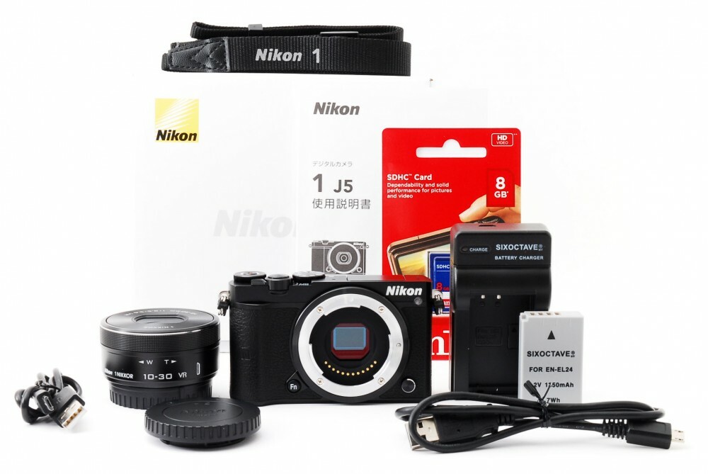 Nikon 1 J5 20.8MP 10-30mm Lens Kit Black [Exc++++] w/Box,8GB
