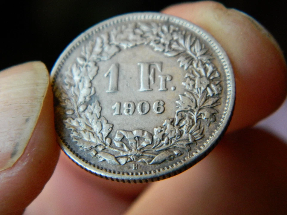 1906 1 Franc B - Switzerland - KM24 - Level: AU - Image 2 of 4