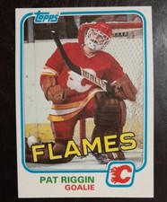 1981 Topps Pat Riggin Flames #30 Hockey Card