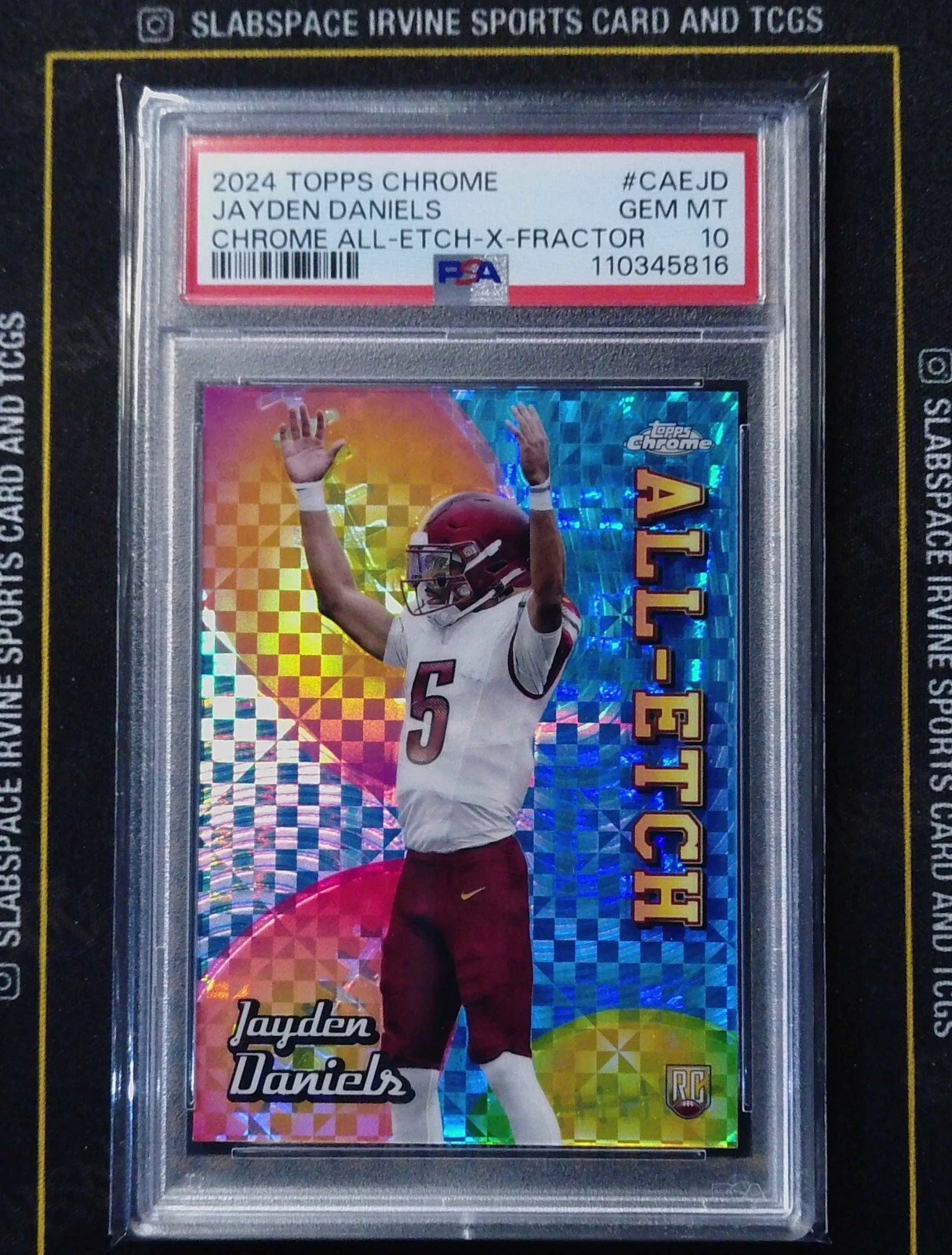 Deal for 2024 TOPPS CHROME JAYDEN DANIELS RC ALL-ETCH X-FRACTOR PSA 10