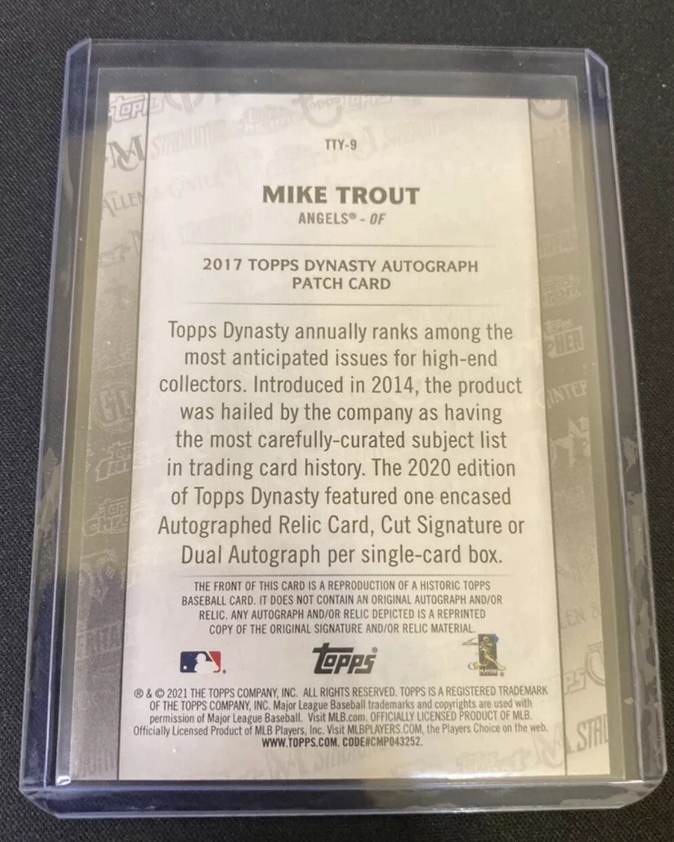 2021 Topps Mike Trout Dynasty Through The Years REPRINT #tty-9 