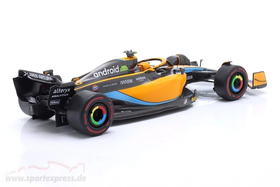 AUTO FORMULA 1 MCLAREN F1 MCL36 SEASON 2022 GP SCALA 1:18 SOLIDO - Immagine 2 di 2