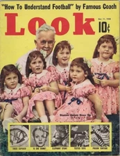 LOOK Magazine, October 11, 1938, Dionne Quints cover; How To Understand Football