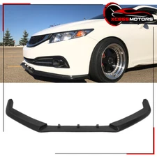 Fits 13-15 Honda Civic IKON V3 Unpainted PU Front Bumper Lip Spoiler Splitter
