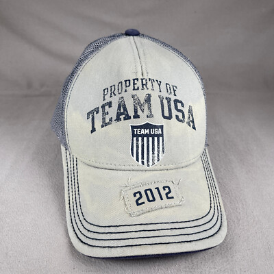 Olympic Team USA 2012 Hat Mens One Size Blue Snapback Trucker Cap Sports