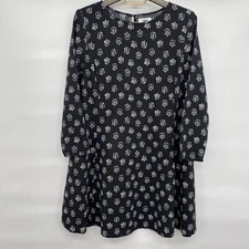 Old Navy Black Floral Print Mini Sheath Dress Whimsigoth Size Small