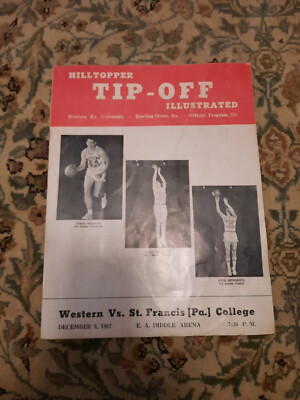 1967 Western Kentucky Hilltopper Tip-Off Illustrated. Wayne Chapman, Ed Diddle