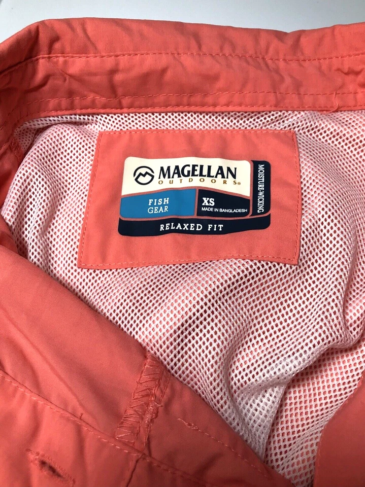 Magellan Fish Gear Women's Moisture Wicking Shirt Short Sleeve Coral XS - Image 2 of 4