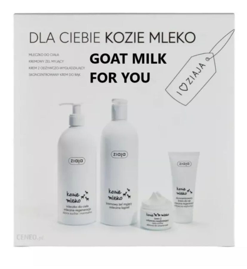 Ziaja Goat Milk Gift set,creamy shower gel,body milk,nourishing/smoothing cream