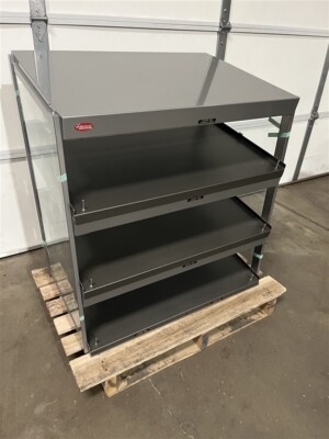 Hatco GRSDS-36T Glo-Ray 36'' Slanted Triple Shelf Merchandiser - 120/208V