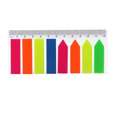 Shaped Page Marker Colorful Index Tabs Fluorescent Sticky D1R8