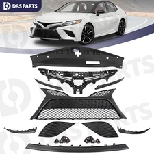 Fit Camry SE 2018-2020 Front Bumper Upper Lower Grille Mesh Molding Trim Cover