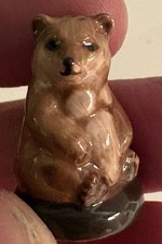 Vintage Bear Cub Thimble friends Of forest Collection Cottagecore Collectible