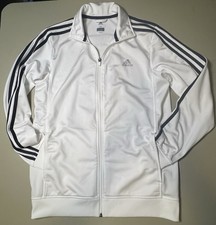 Adidas Tricot Track Jacket White With Black Stripes Men  s M
