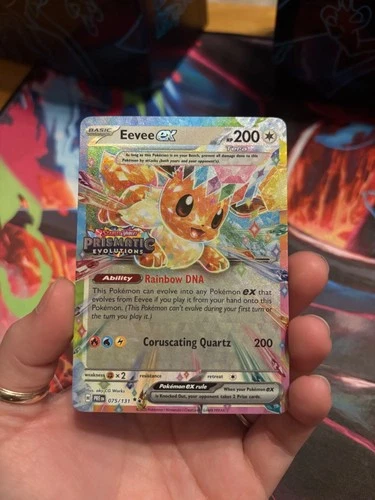 Eevee ex - (Prismatic Evolutions Stamp) 075/131 Miscellaneous Cards &...