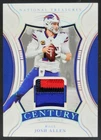 2024 Panini National Treasures Josh Allen Century Materials /25 MEM Bills EC2