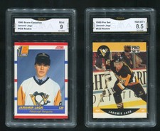 1990 SCORE CANADIAN JAROMIR JAGR RC GMA 9 1990 PRO SET RC GMA 8.5