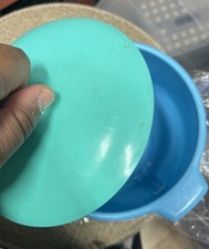 Little Tikes Pot with Lid Blue and Green Condition Pan Kitchen Stuff Lot