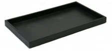 Black Plastic Tray (14.75” x 8.25” x 1”) with Multi-Compartment Black Flocked...