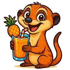 Funny Meerkat Car Sticker 9x9cm - Funny Animal Sticker for Car