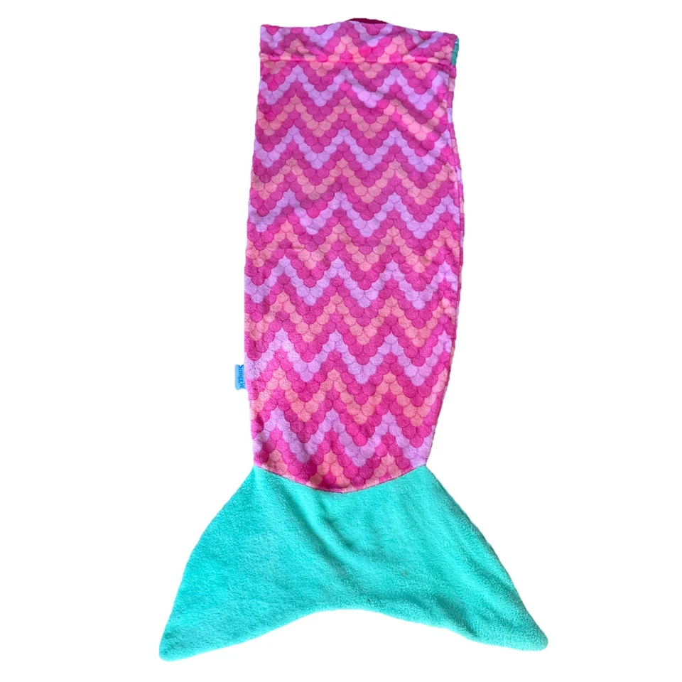 Cobertor SNUGGIE TAILS Menina Sereia Cobertor Festa do Pijama Meninas Lounge Rosa Verde - Imagem 2 de 4