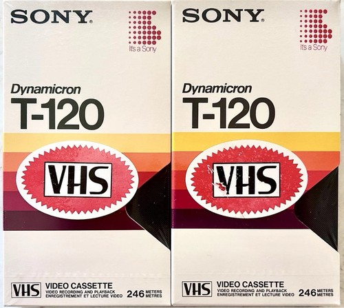 VERSIEGELT VINTAGE TECH: 2 Sony Dynamicron T-120 VHS Kassetten & 2 DigiTech Kassetten - Bild 2 von 10